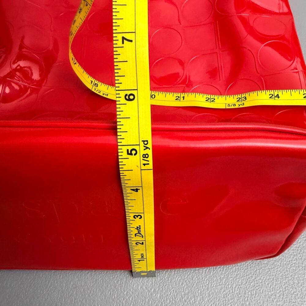 Kate Spade Red Patent Leather Tote Bag Large Glossy Shoulder Bag NWOT - Picture 6 of 10